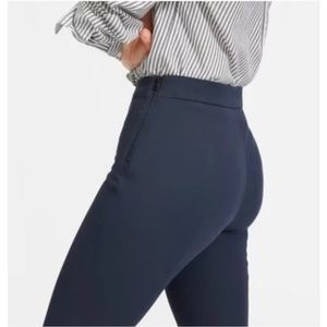EVERLANE 0 The Curvy Side-Zip Stretch Cotton Pant Navy‎